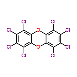 1,2,3,4,6,7,8,9-八氯二苯并-对-二恶英结构式
