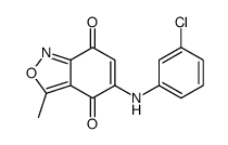 5-(3-chloroanilino)-3-methyl-2,1-benzoxazole-4,7-dione结构式