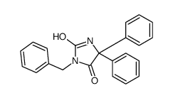 3-benzyl-5,5-diphenylimidazolidine-2,4-dione结构式