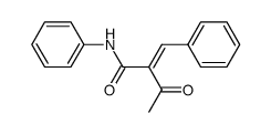 2-benzylidene-3-oxo-N-phenylbutanamide Structure