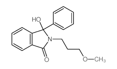 3-hydroxy-2-(3-methoxypropyl)-3-phenyl-isoindol-1-one结构式