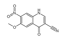1,4-二氢-6-甲氧基-7-硝基-4-氧代-3-喹啉甲腈结构式