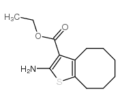 2-氨基-4,5,6,7,8,9-六氢环辛基[b]噻吩-3-羧酸乙酯结构式