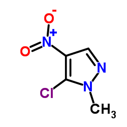 5-氯-1-甲基-4-硝基-1H-吡唑结构式