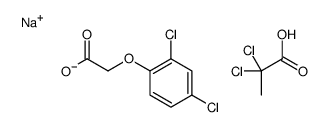 sodium,2-(2,4-dichlorophenoxy)acetate,2,2-dichloropropanoic acid Structure