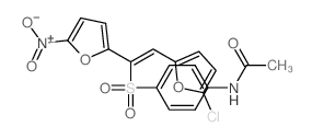 Acetamide,N-[4-[[2-(5-chloro-2-furanyl)-1-(5-nitro-2-furanyl)ethenyl]sulfonyl]phenyl]-结构式