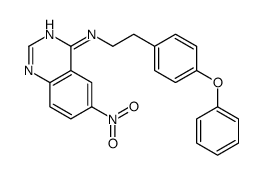 6-硝基-4-(4-苯氧基苯基乙基氨基)喹唑啉结构式