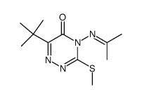 6-tert-butyl-4-isopropylideneamino-3-methylsulfanyl-4H-[1,2,4]triazin-5-one Structure