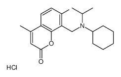 8-[[cyclohexyl(propan-2-yl)amino]methyl]-7-hydroxy-4-methylchromen-2-one,hydrochloride结构式