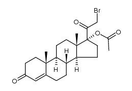 21-bromo-17α-hydroxypregn-4-ene-3,20-dione 17-acetate Structure