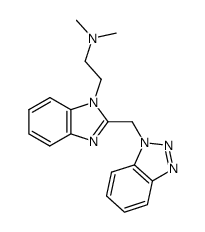 [2-(2-benzotriazol-1-ylmethyl-benzoimidazol-1-yl)-ethyl]-dimethyl-amine Structure