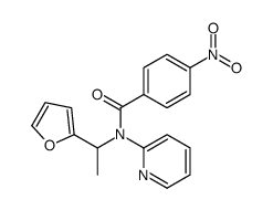 N-[1-(furan-2-yl)ethyl]-4-nitro-N-pyridin-2-ylbenzamide结构式