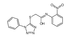 N-(2-nitrophenyl)-2-(1-phenyltetrazol-5-yl)sulfanylacetamide Structure