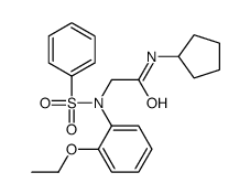 2-[N-(benzenesulfonyl)-2-ethoxyanilino]-N-cyclopentylacetamide Structure
