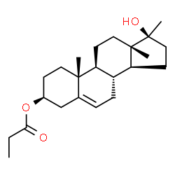 (3beta,17beta)-17-hydroxy-17-methylandrost-5-ene-3-ol propionate结构式