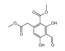 Methyl-6-(carbomethoxymethyl)-3-formyl-β-resorcylat Structure