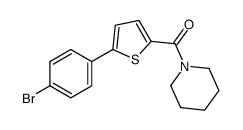 [5-(4-bromophenyl)thiophen-2-yl]-piperidin-1-ylmethanone Structure