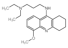N,N-diethyl-N-(4-methoxy-5,6,7,8-tetrahydroacridin-9-yl)propane-1,3-diamine结构式
