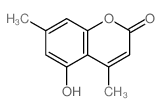 2H-1-Benzopyran-2-one, 4,7-dimethyl-5-hydroxy- Structure
