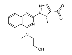 2-{methyl-[2-(1-methyl-5-nitro-1H-imidazol-2-yl)-quinazolin-4-yl]-amino}-ethanol Structure