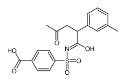 4-[[2-(3-methylphenyl)-4-oxopentanoyl]sulfamoyl]benzoic acid结构式