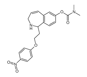 dimethylcarbamic acid 1-[2-(4-nitrophenoxy)ethyl]-2,3-dihydro-1H-benzo[c]azepin-7-yl ester结构式