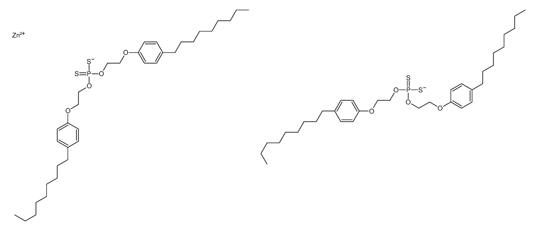1-mercapto-2-(4-nonylphenoxy)ethyl hydrogen phosphorodithioate, zinc salt structure