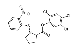 1-(2-Nitro-phenylsulfanyl)-pyrrolidine-2-carboxylic acid 2,4,5-trichloro-phenyl ester结构式