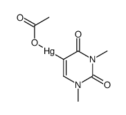 (1,3-dimethyl-1,2,3,4-tetrahydro-2,4-dioxopyrimidin-5-yl)mercuric acetate Structure