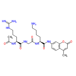 Ac-Arg-Gly-Lys-AMC trifluoroacetate salt结构式