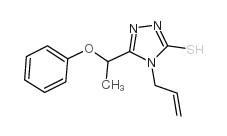 4-烯丙基-5-(1-苯氧基乙基)-4H-1,2,4-噻唑-3-硫醇结构式