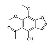 1-(6,7-dimethoxy-4-hydroxy-5-benzofuranyl)ethanone结构式