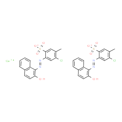 calcium bis[6-chloro-4-[(2-hydroxy-1-naphthyl)azo]toluene-3-sulphonate]结构式