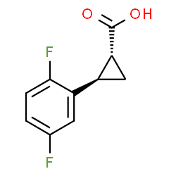 37 反式-2-(25-二氟苯基)环丙烷-1-羧酸结构式