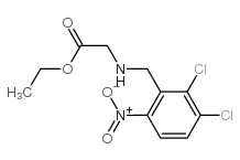N-(6-硝基-2.3-二氯苄基)甘氨酸乙酯结构式