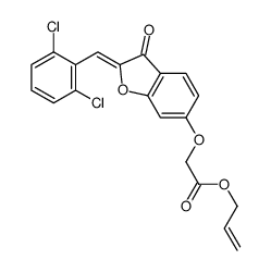 prop-2-enyl 2-[[2-[(2,6-dichlorophenyl)methylidene]-3-oxo-1-benzofuran-6-yl]oxy]acetate Structure