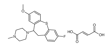 (E)-but-2-enedioic acid,1-(9-fluoro-3-methoxy-5,6-dihydrobenzo[b][1]benzothiepin-5-yl)-4-methylpiperazine结构式