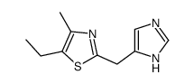 (9CI)-5-乙基-2-(1H-咪唑-4-甲基)-4-甲基噻唑结构式