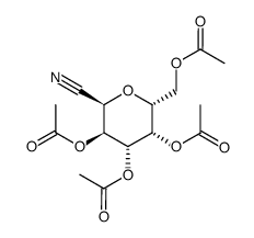 2,3,4,6-tetra-O-acetyl-α-D-galactopyranosyl cyanide结构式