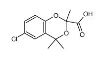 6-chloro-2,4,4-trimethyl-[4H]-1,3-benzodioxin-2-carboxylic acid结构式