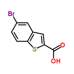 5-溴-1-苯并噻吩-2-羧酸结构式