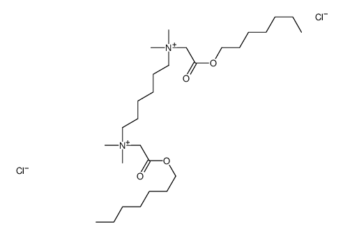 (2-heptoxy-2-oxoethyl)-[6-[(2-heptoxy-2-oxoethyl)-dimethylazaniumyl]hexyl]-dimethylazanium,dichloride Structure