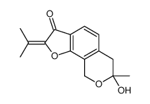 (R)-6,9-Dihydro-7-hydroxy-7-methyl-2-(1-methylethylidene)-7H-furo[3,2-h][2]benzopyran-3(2H)-one结构式