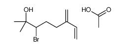 acetic acid,3-bromo-2-methyl-6-methylideneoct-7-en-2-ol Structure