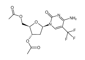 3',5'-di-O-acetyl-5-(trifluoromethyl)-2'-deoxycytidine Structure