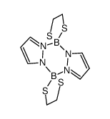 (-CH2S)2B(μ-pyrazole)2B(SCH2-)2 Structure