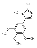 4-甲基-5-(3,4,5-三甲氧基苯基)-4H-1,2,4-噻唑-3-硫醇结构式