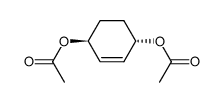 trans-(±)-4-(acetoxy)cyclohex-2-en-1-yl acetate结构式