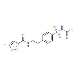 [4-(carbamoylsulphonyl)phenethyl][(5-methylisoxazol-3-yl)carbonyl]ammonium chloride结构式