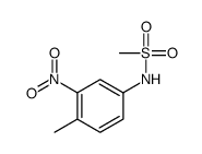 N-(4-甲基-3-硝基苯基)甲烷磺酰胺结构式